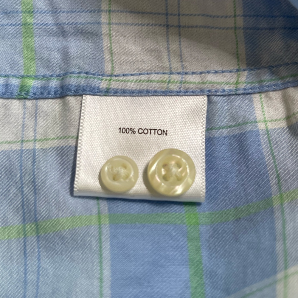 NWT Peter Millar Rosemont Summer Soft Shirt Cottage Blue Plaid Soft Cotton M - Picture 12 of 13